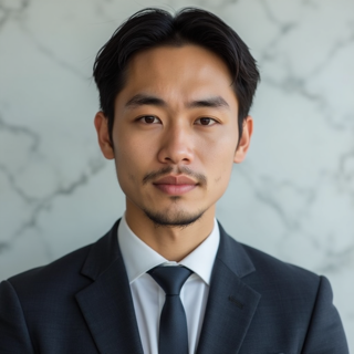 Corporate team member portrait with gray background